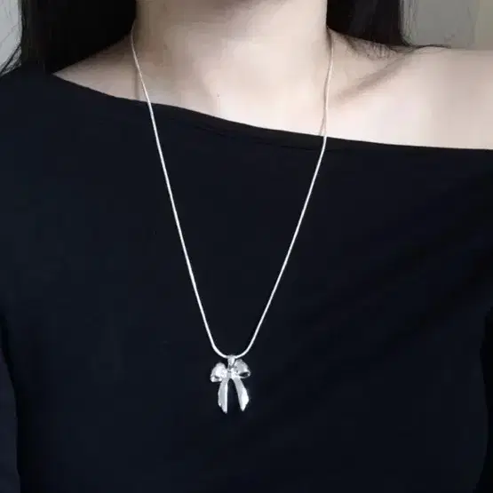 코지나잇 리본 목걸이 ribbon long necklace