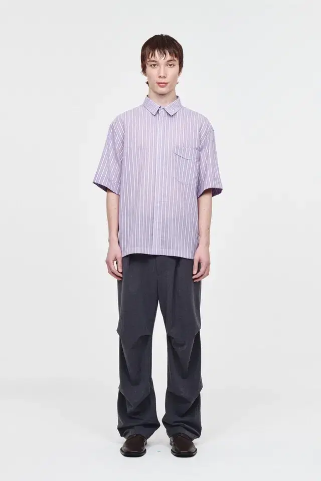 Afterpray Striped Hidden Shirt Lavender M L New