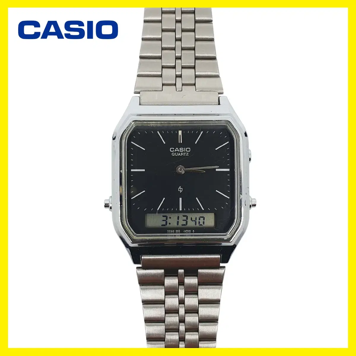 카시오 CASIO AQ-222 아날로그 디지털 빈티지 시계 (1983년)