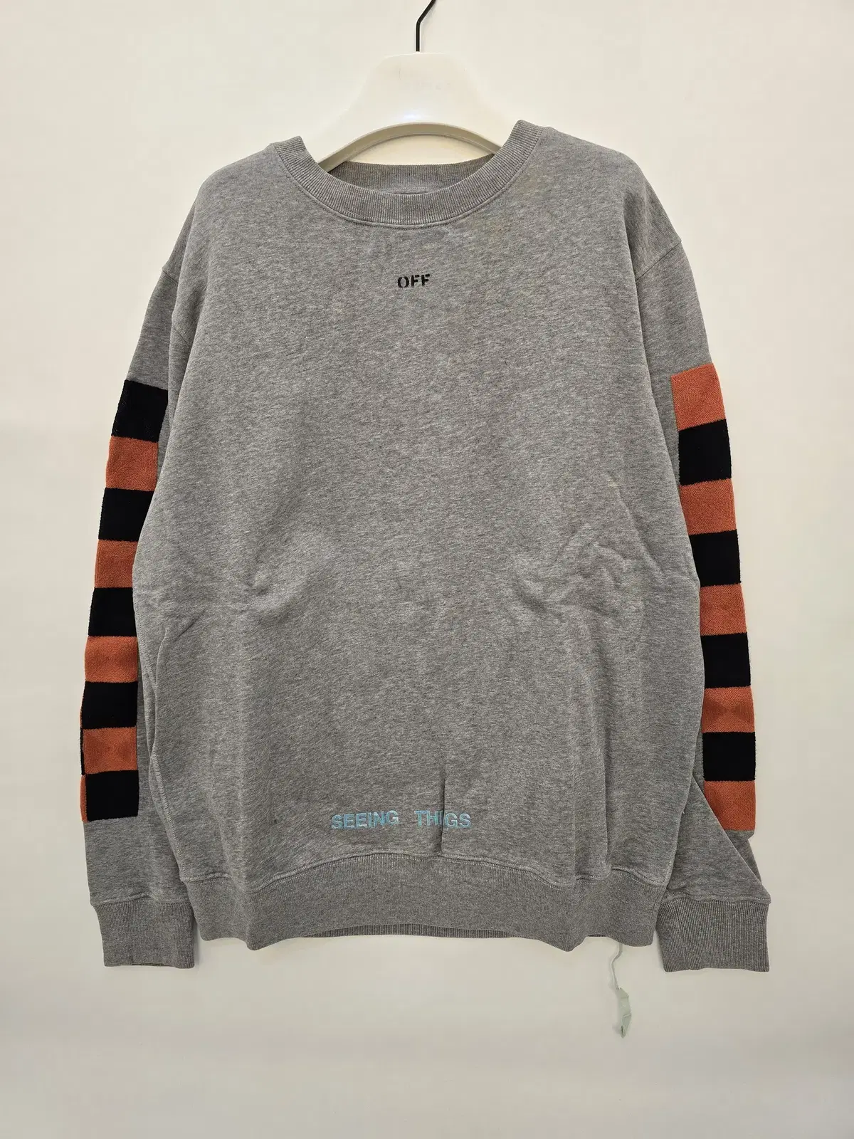 Off-white erow embroidered boxy fit sweatshirt for sale.