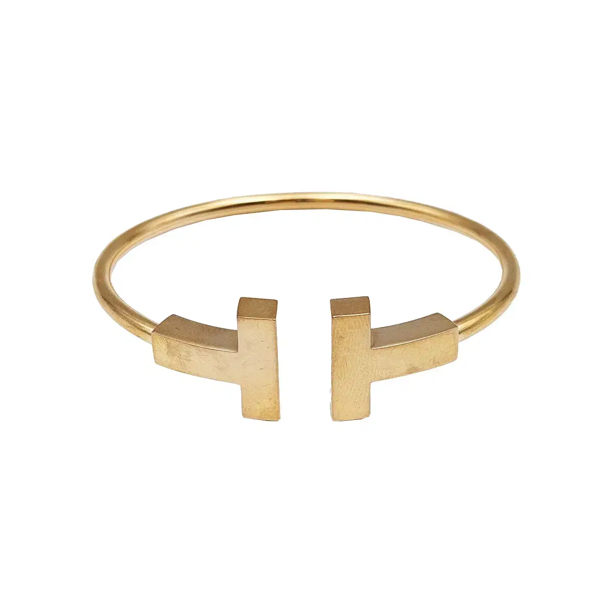 티파니앤코 Tiffany&Co 18K 골드 T 와이드 와이어 팔찌