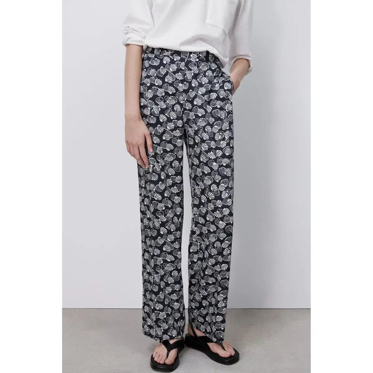 Zara Printed Wide Leg Pants Size S (New Item)