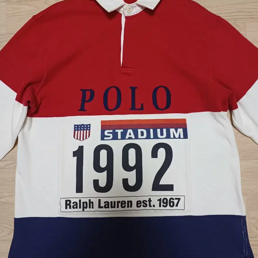 원판 1992 년 폴로 스타디움 럭비 라거셔츠 polo stadium