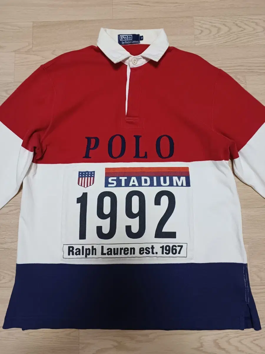 원판 1992 년 폴로 스타디움 럭비 라거셔츠 polo stadium