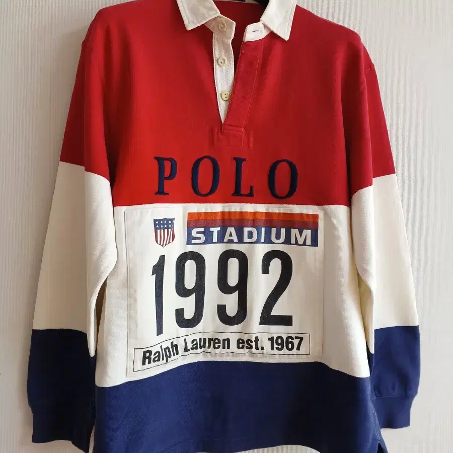 원판 1992 년 폴로 스타디움 럭비 라거셔츠 polo stadium