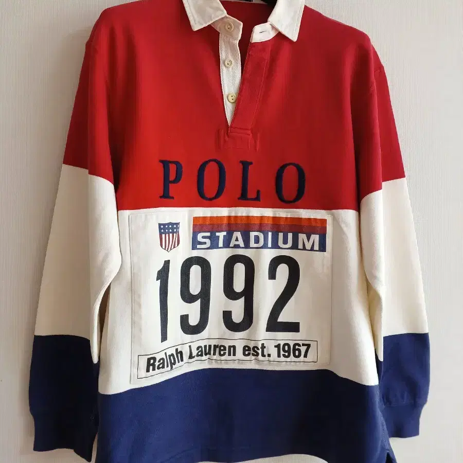 원판 1992 년 폴로 스타디움 럭비 라거셔츠 polo stadium