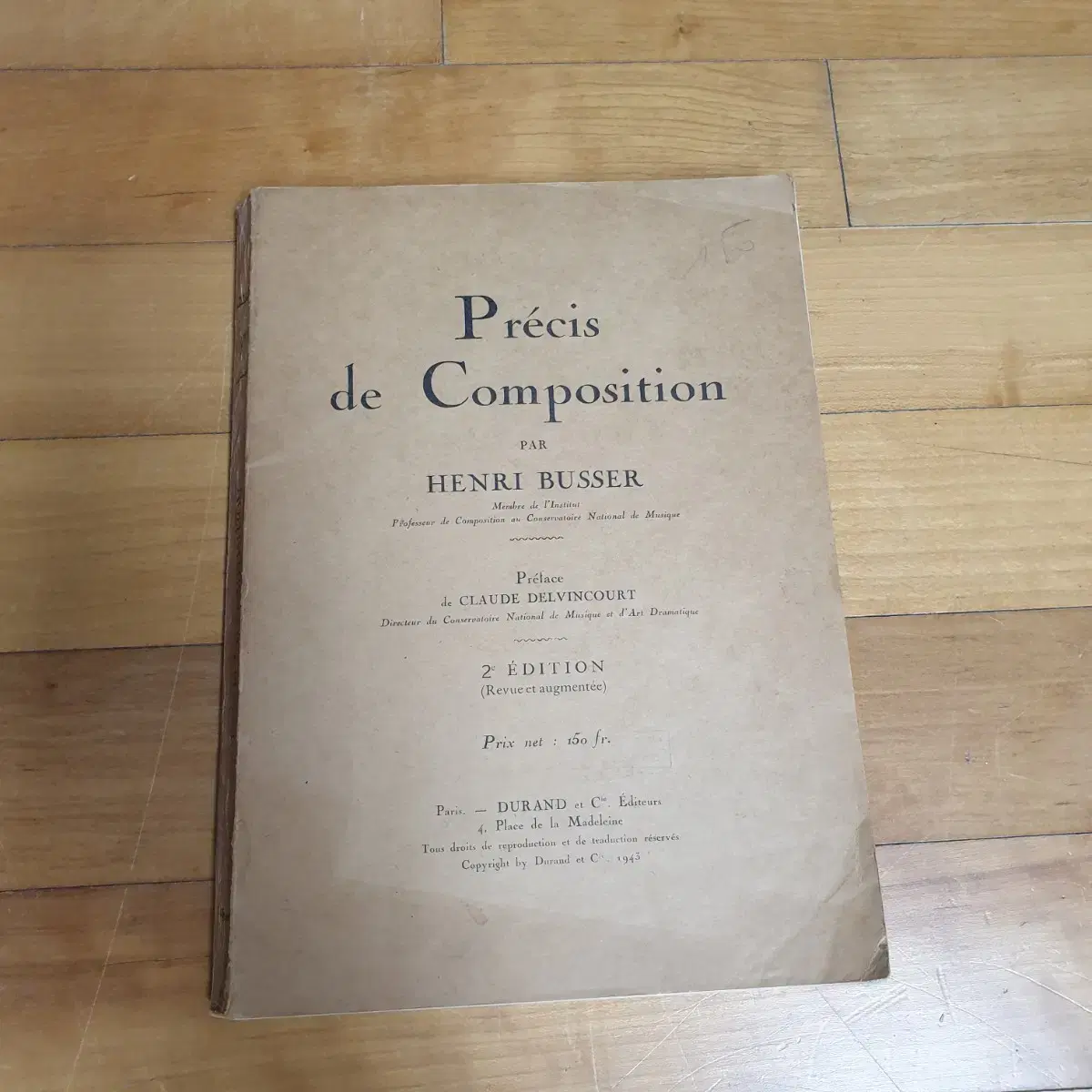 Precis de Composition  작곡법(음악 이론)책