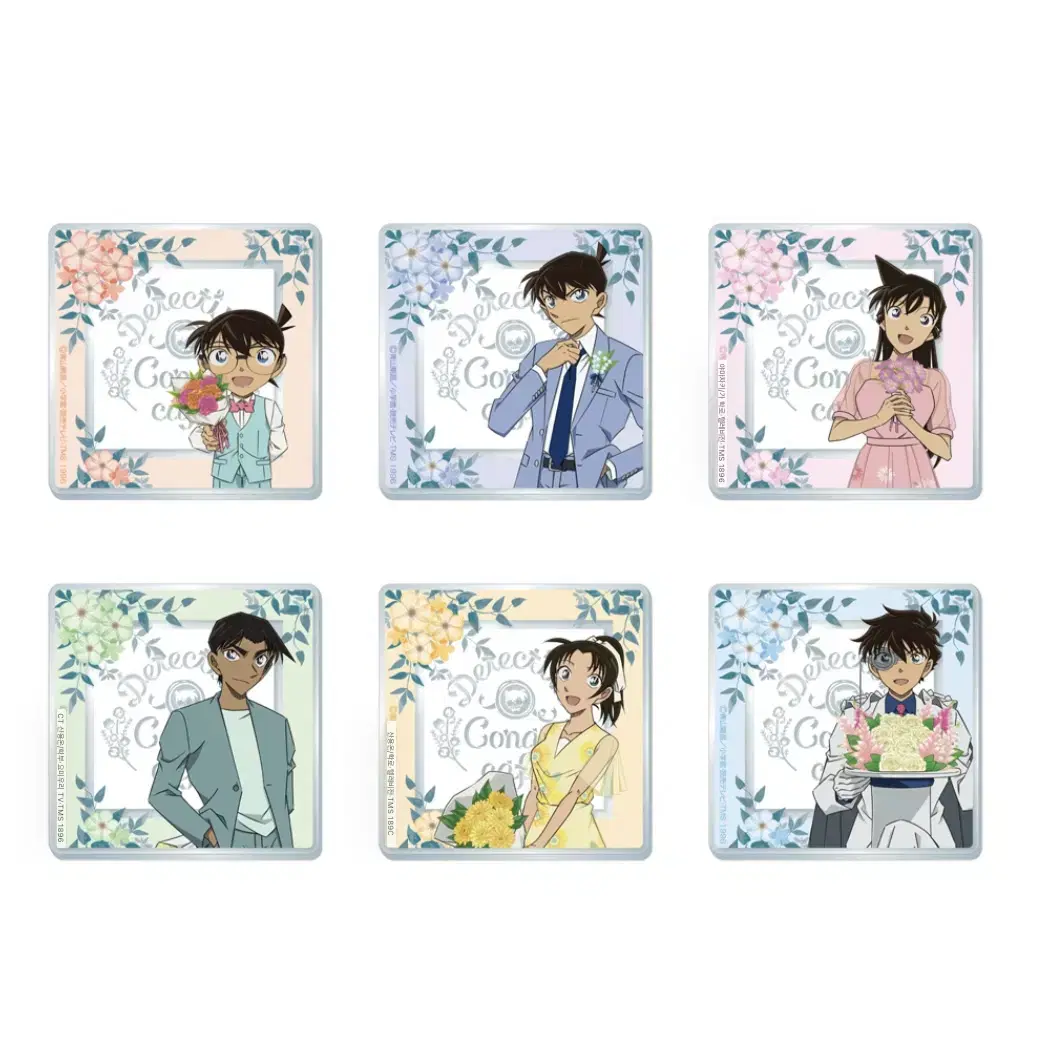 Detective Conan Wedding Garden Party acrylic Coaster Shinichi kazuha Heiji Gokudo Kid