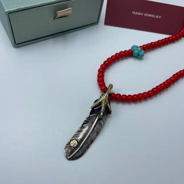 goros 고로스 925실버 닭발 사슴가죽줄 목걸 세트