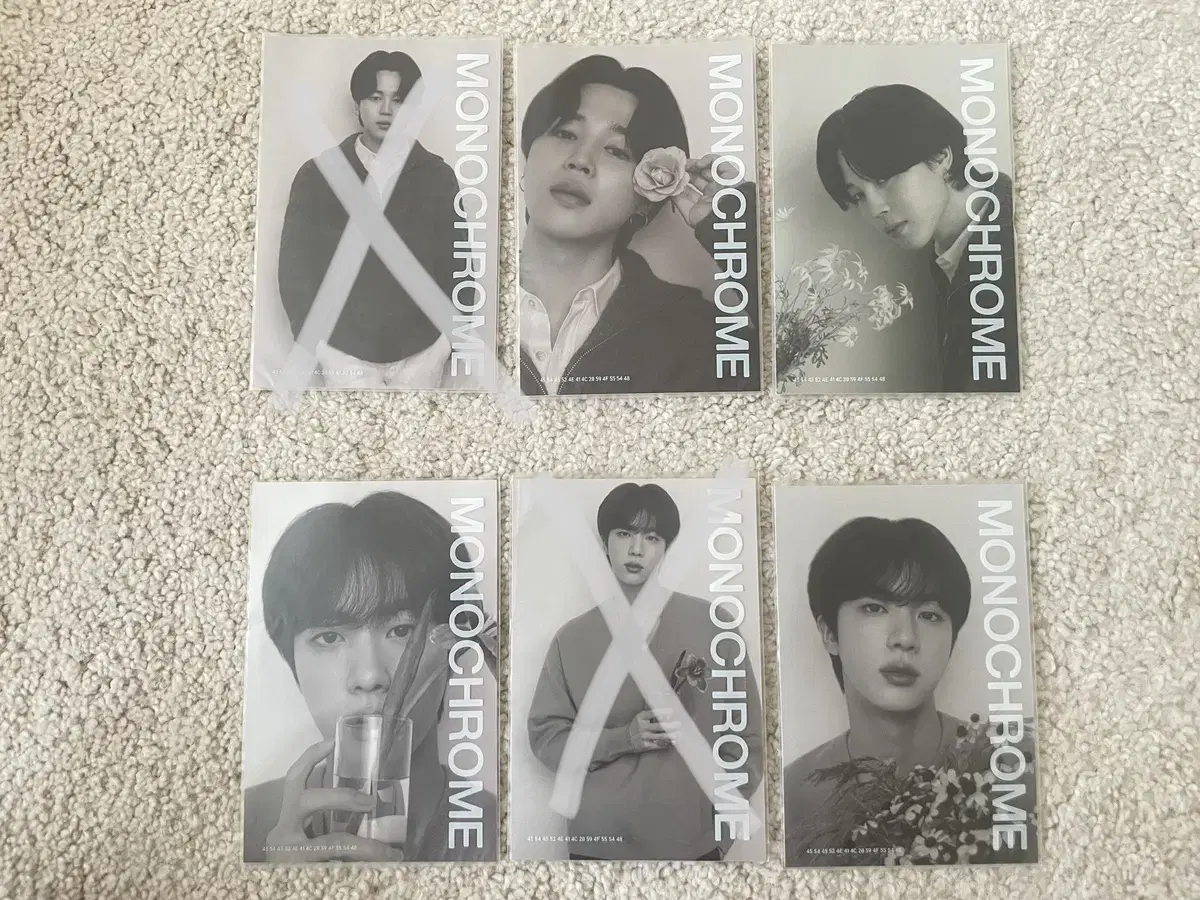 BTS Monochrome Printed Photo