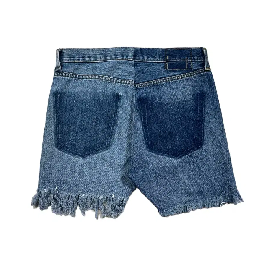 77circa MAKE FRINGE DENIM SHORTS