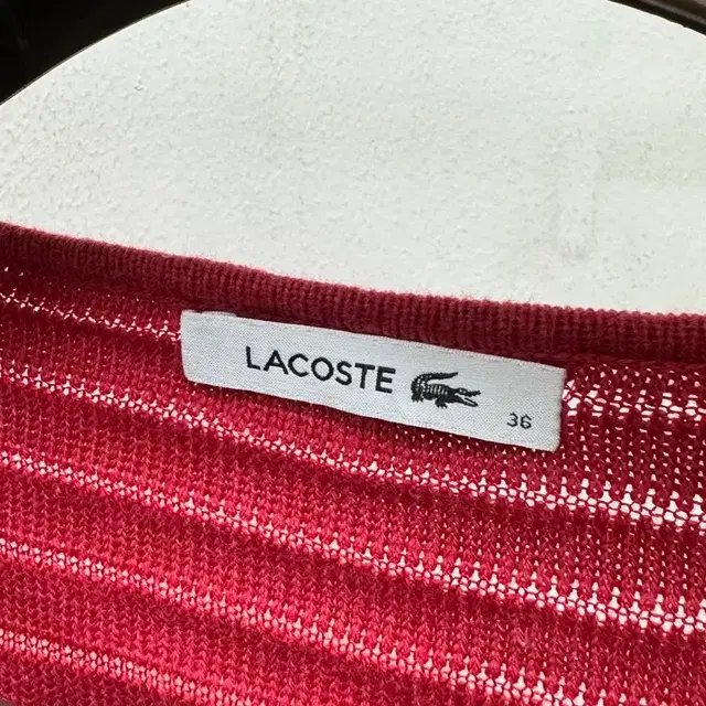 Lacoste 라코스테 재팬 여성용 스트라이프 니트 스웨터