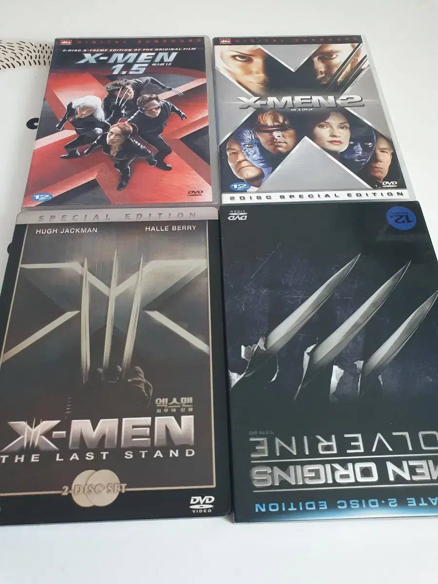 DVD 엑스맨 1,2,3,울버린