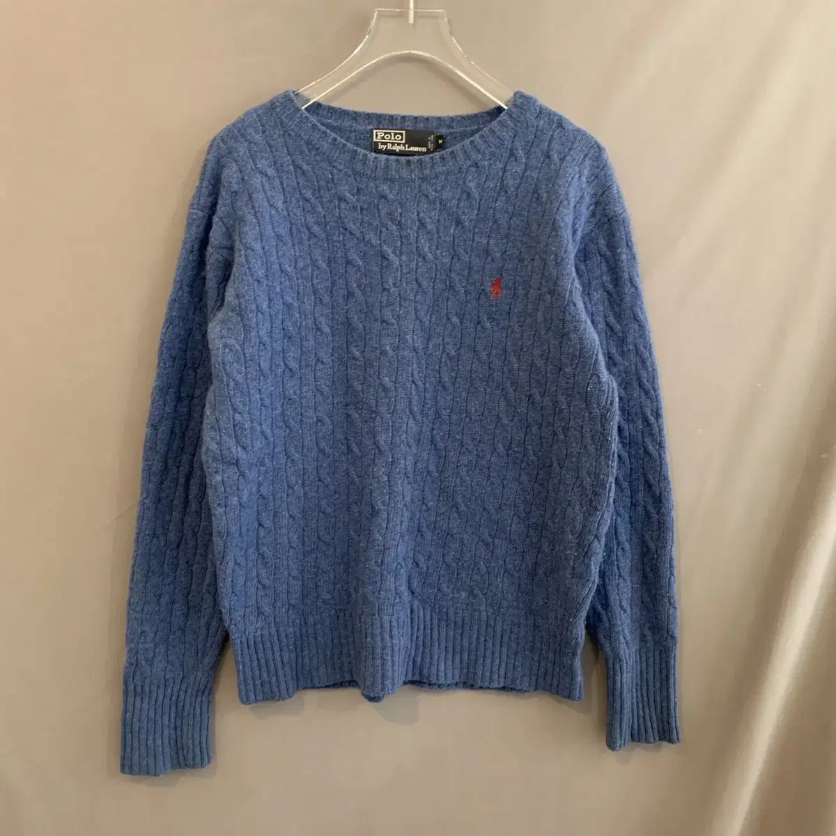 95 M Polo Ralph Lauren Pretzel Cable Knit T-Shirt For Sale