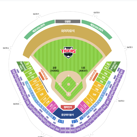 5.10 기아타이거즈 vs SSG랜더스 3루 K3 526블록 통로 4연석