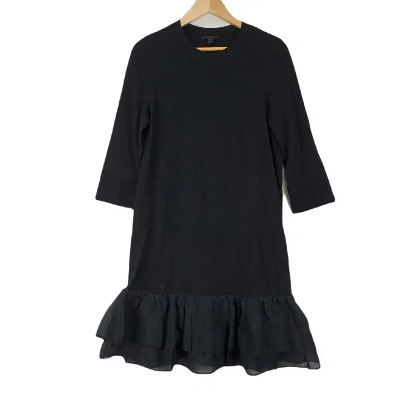 Z4528 COS Round knit hem ruffled short sleeve ONEPIECE WM