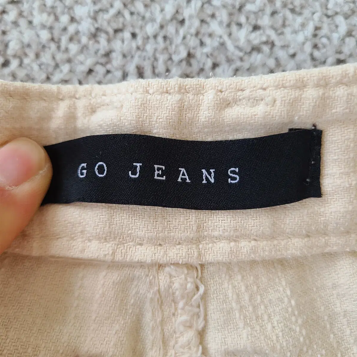 GO JEANS 남성 정품  린넨 반바지 32인치  C8664