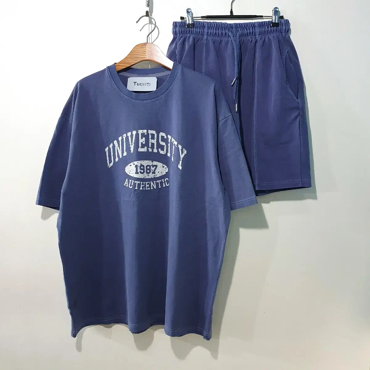 SS신상) 유니버시티 피그먼트 반팔세트 6color M~4XL