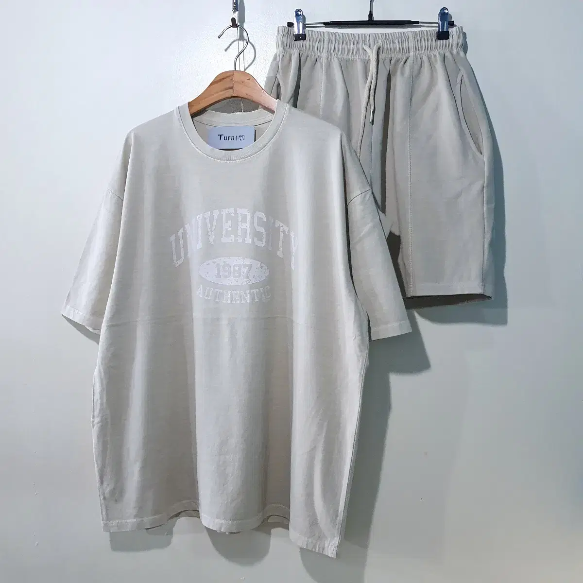 SS신상) 유니버시티 피그먼트 반팔세트 6color M~4XL