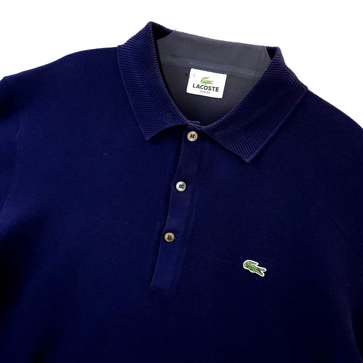 [3(95)]Lacoste Navy Cotton Short Sleeve Karati