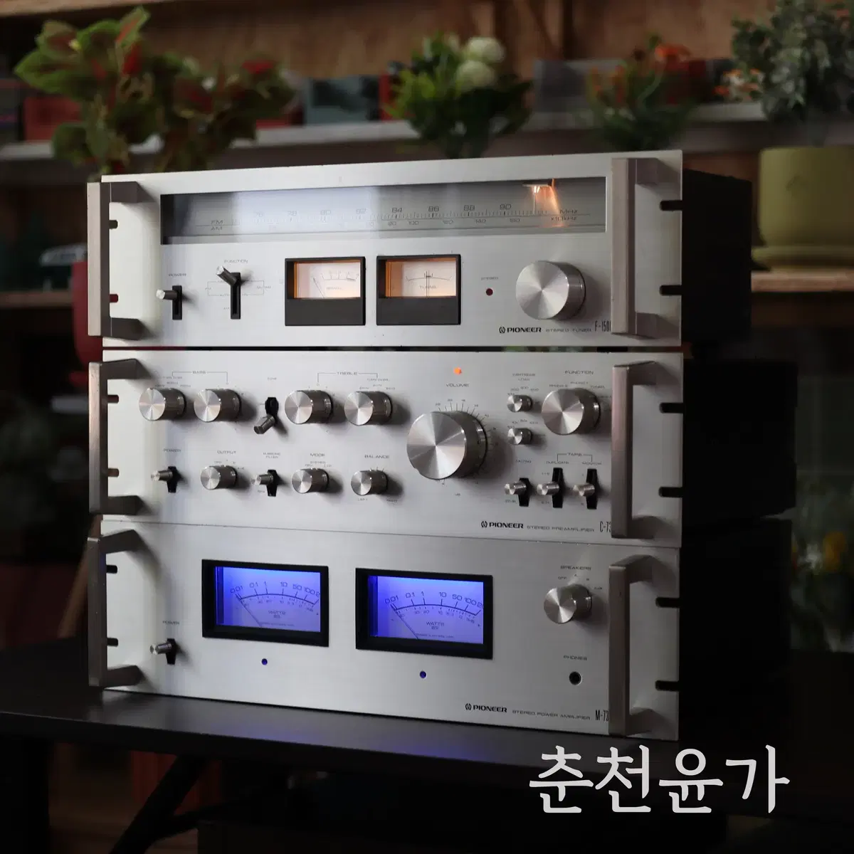 PIONEER M-73 파워, C-73 프리, F-1500 튜너 세트