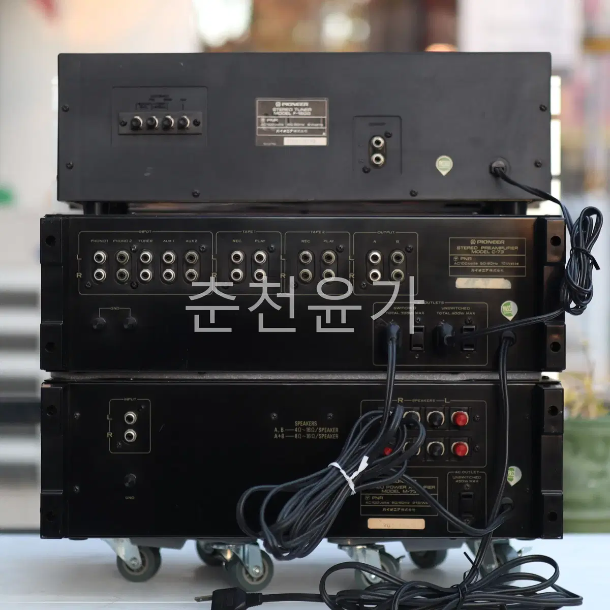 PIONEER M-73 파워, C-73 프리, F-1500 튜너 세트