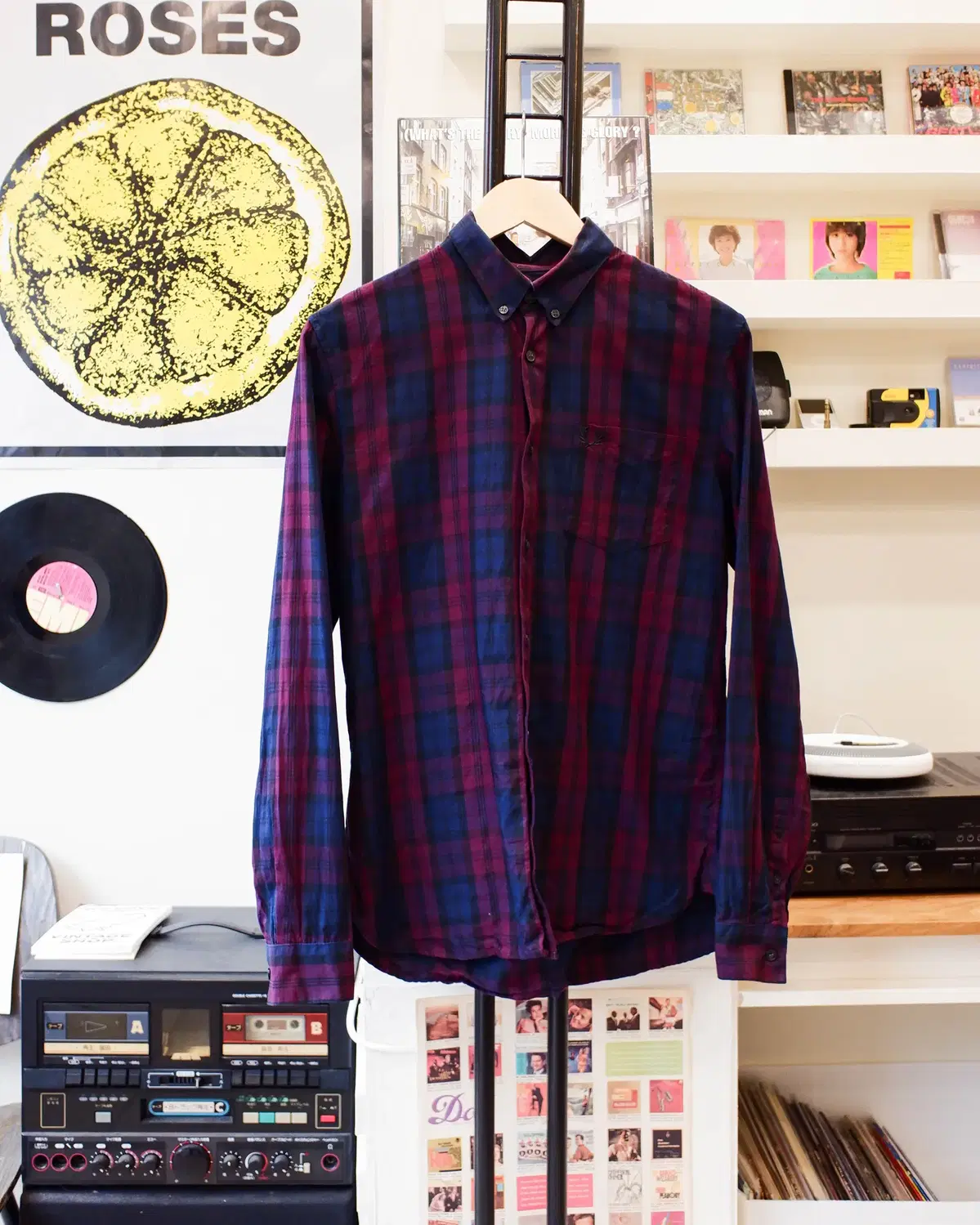 Fred Perry plaid shirt size 100