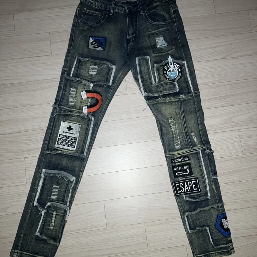 sosoo jeans 1971 빈티지 패치워크 데님