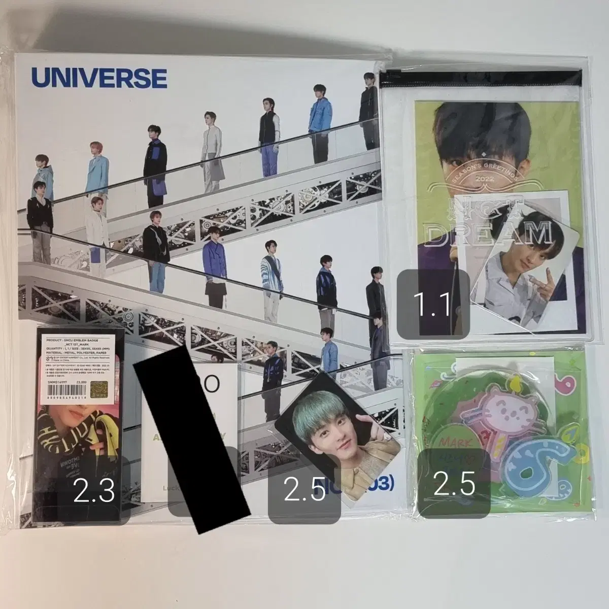 NCT mark photocard Universe binder SMCU Badge seasons greetings Photopack 6th Anniversary