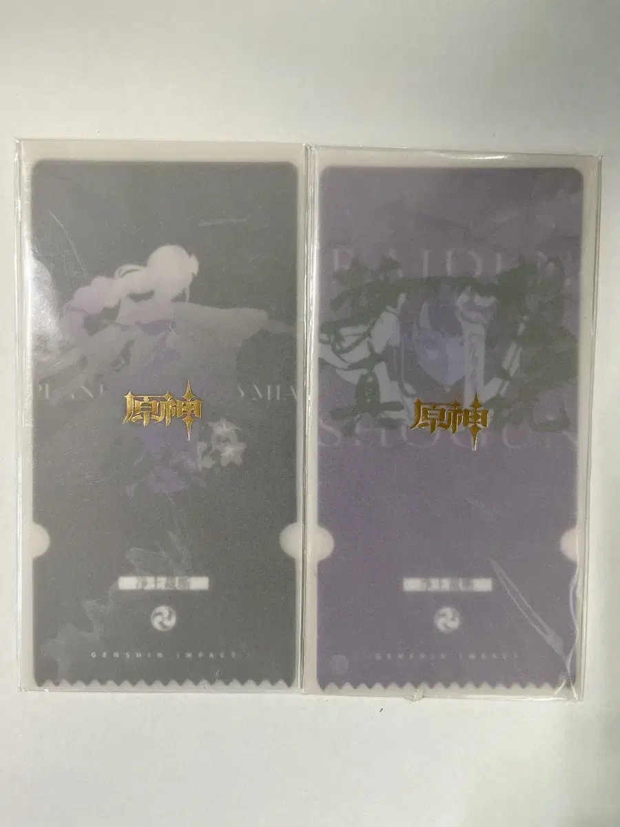 [unsealed] Genshin Impact Bulk of 2 Official Raiden Shogun Motif Tickets