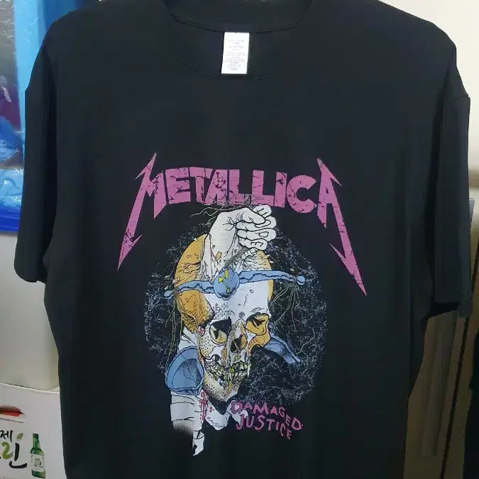 새제품)메탈리카 Metallica 코튼100 고급프린팅양면 반팔티셔츠