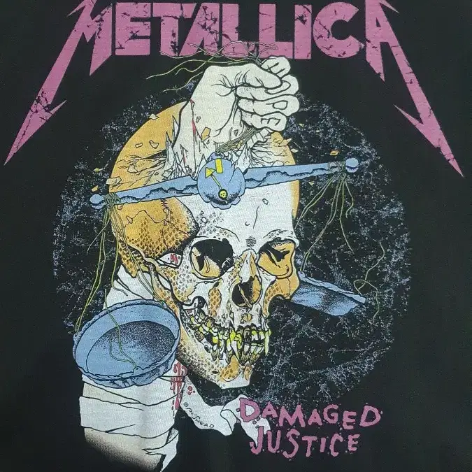 새제품)메탈리카 Metallica 코튼100 고급프린팅양면 반팔티셔츠