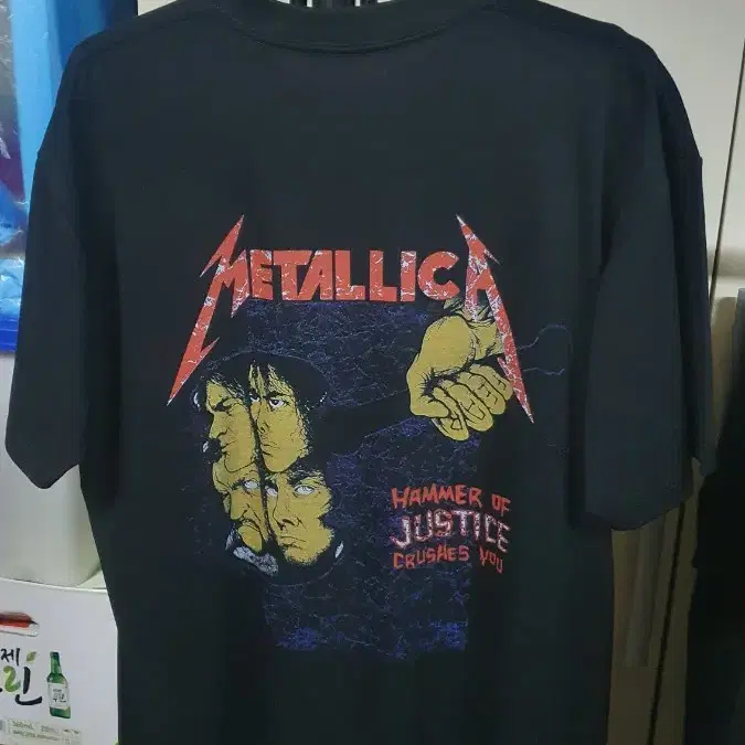 새제품)메탈리카 Metallica 코튼100 고급프린팅양면 반팔티셔츠