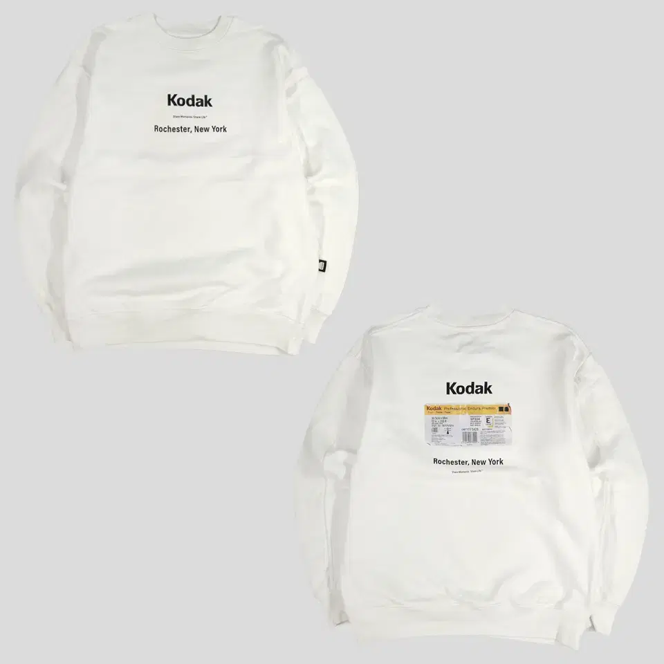 Kodak White Black Mid Kodak Film Printed Logo Heavy Cotton Cotton100 Sweatshirt Onda