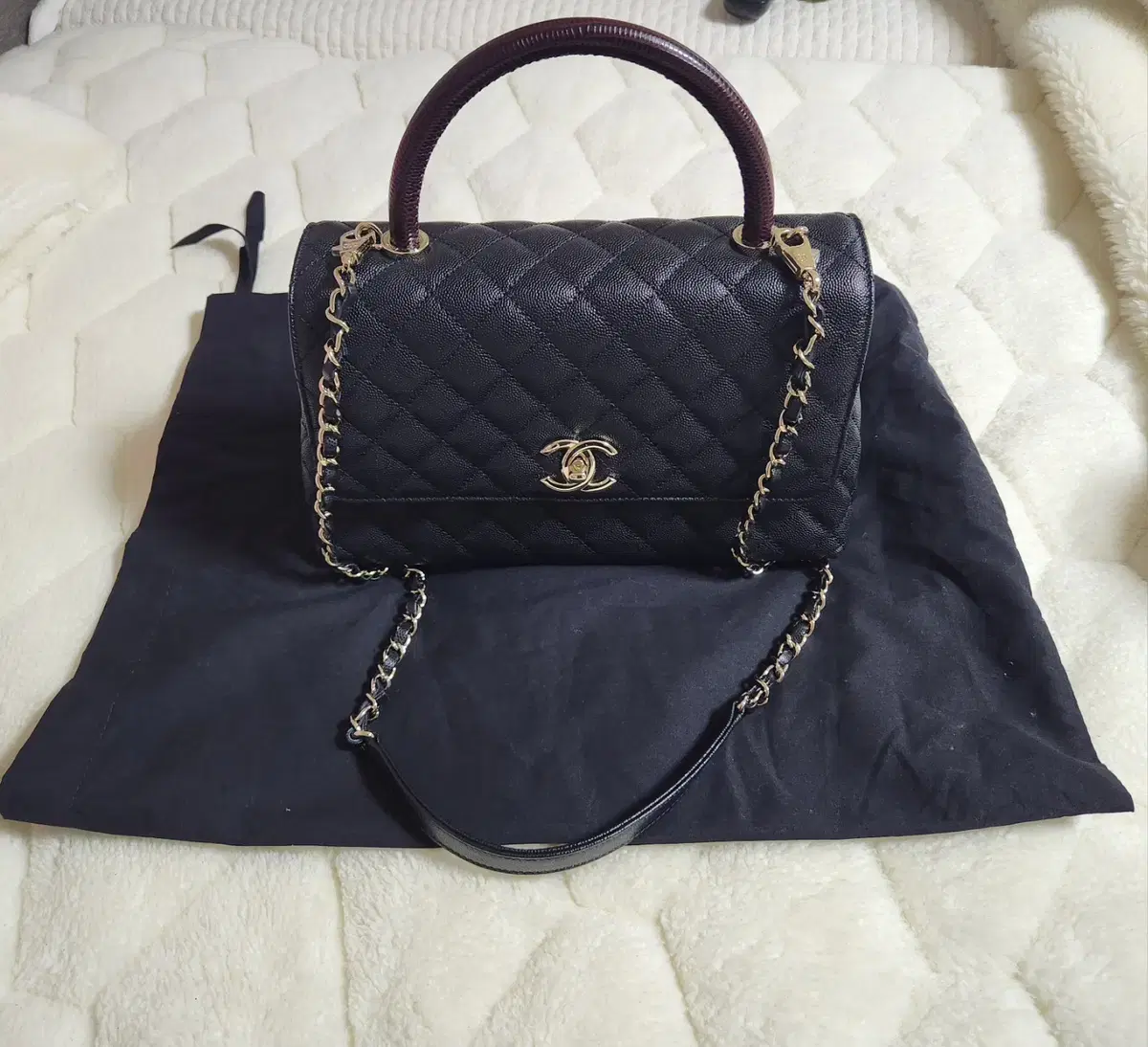 Chanel Cocohandle Caviar Flap Bag