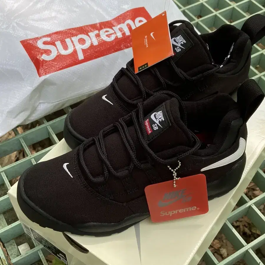 nike supreme 다윈 블랙 255