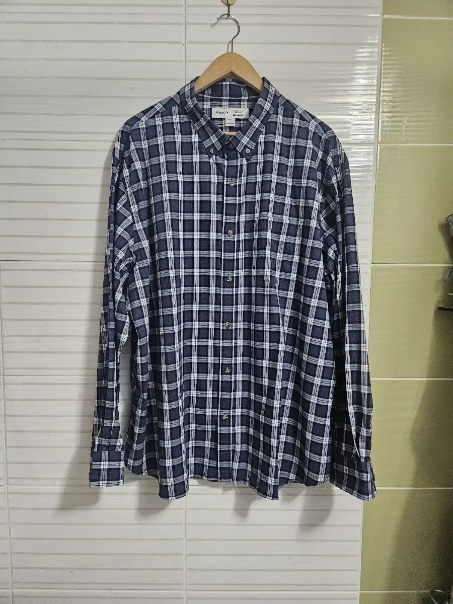 Big Size Old Navy Flex Check Cotton Long Sleeve3XL