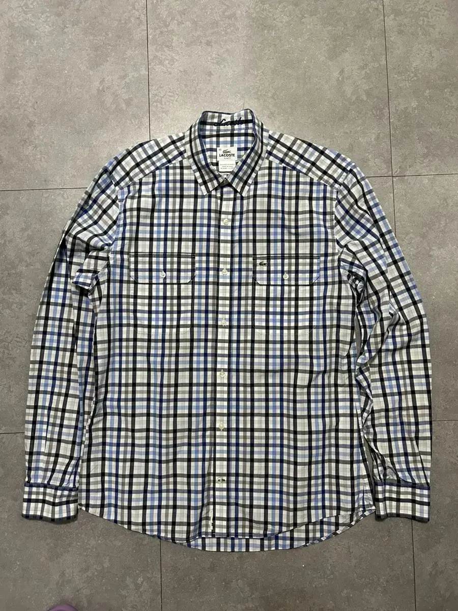 Lacoste Tartan Check Oxford Cotton Vintage Shirt 95size