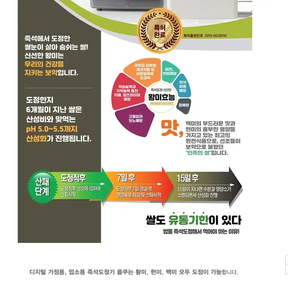 업소용 디지털 음성지원 즉석도정기 정미기 황미 쌀 올쿠