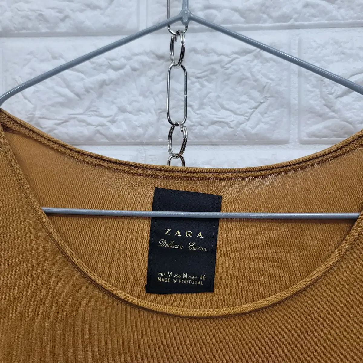 L-(ZARA)자라 반팔 라운드 티셔츠 50*63