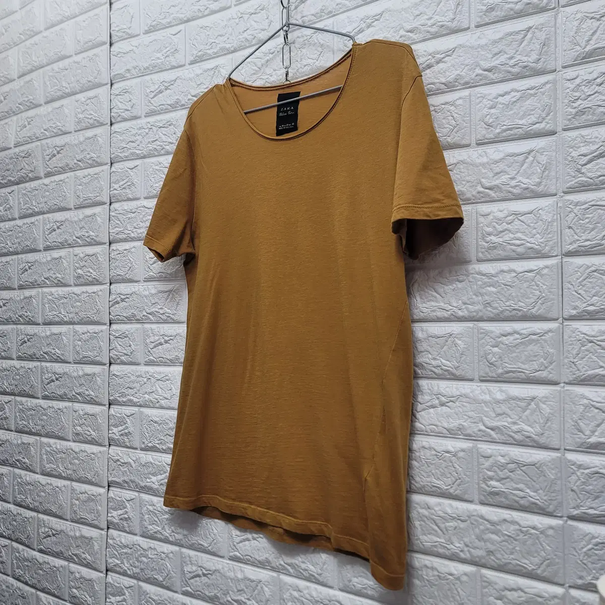 L-(ZARA)자라 반팔 라운드 티셔츠 50*63