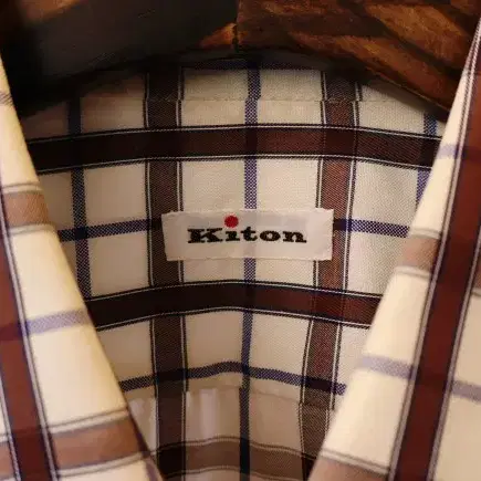 Kiton/키톤/드레스셔츠/브라운&네이비/41