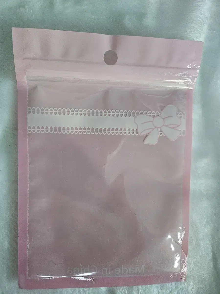 20 pink ribbon ziplock bags packaging photocard packaging snack packaging