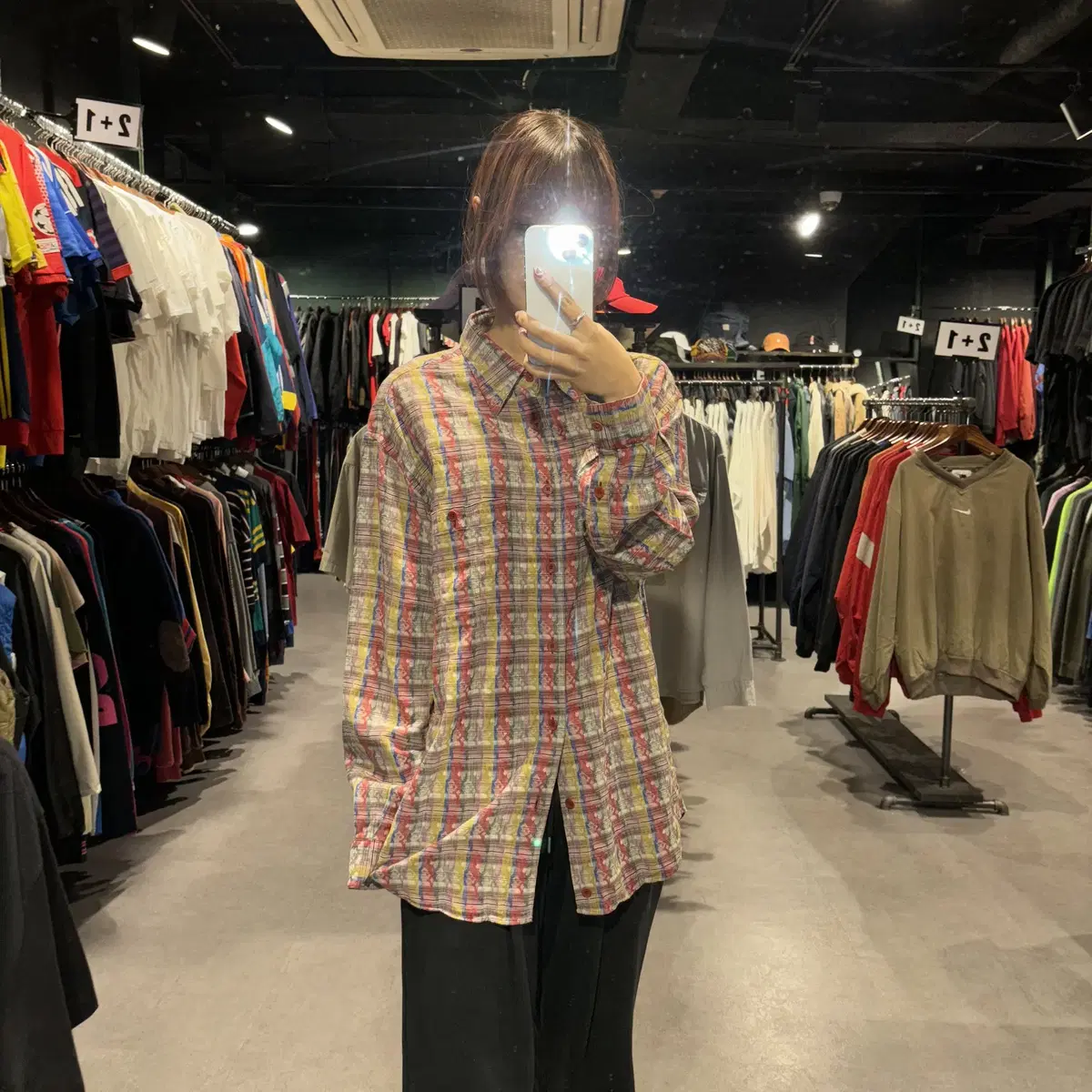 MISSONI SPORT 미쏘니 스포츠 패턴 디테일 원 포켓 긴팔 셔츠