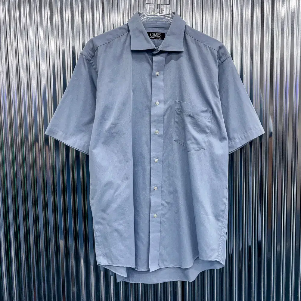 ChapsRalph Lauren Solid Short Sleeve Shirt (Domestic L) AK828