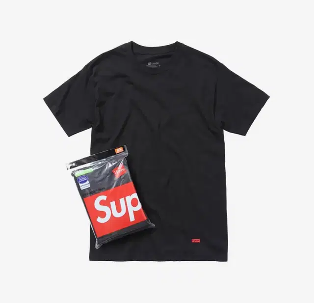 Supreme Hanes T-Shirts Black (3pack)