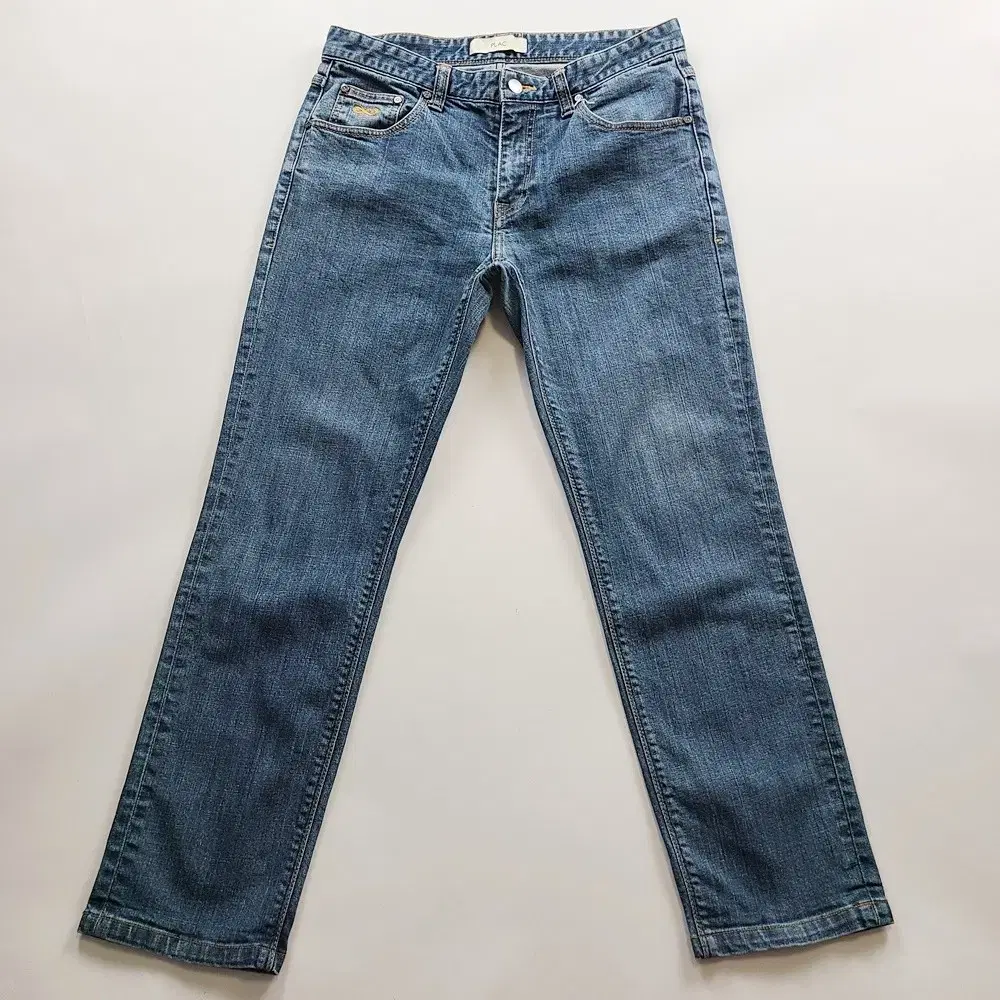 Flat-jeans, spandex, washed denim, size 31, NO.3461