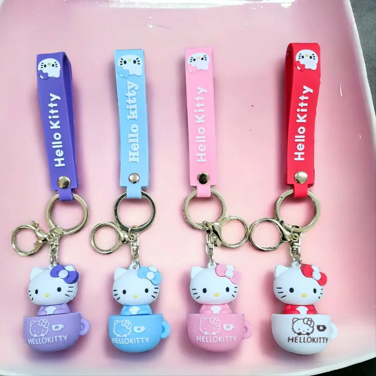 Sanrio Kitty Cup Keyring