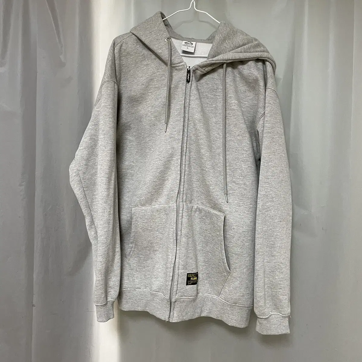 Fluke gray brushed hoodieZip-up size XL