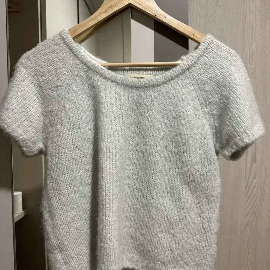 윤슬샵 mini knit top (white mint)